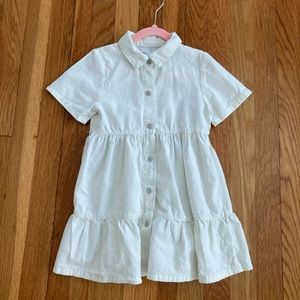 Zara White Denim Toddler Dress EUC
